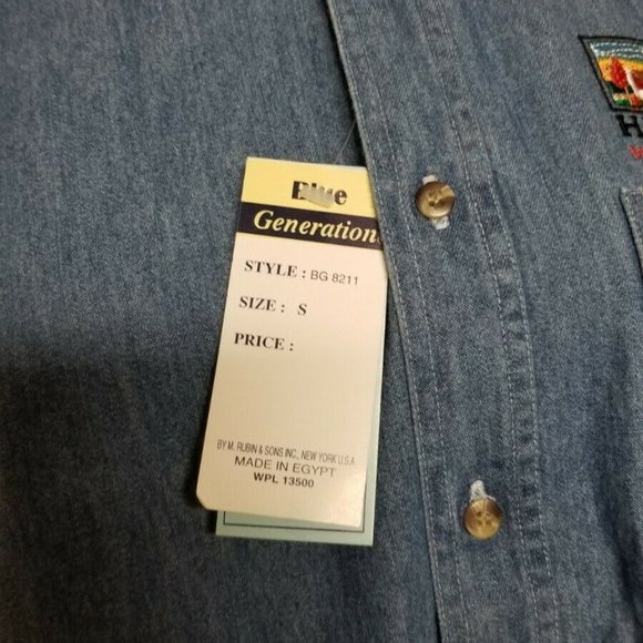 Blue Generation‎ Small denim Jeans Shirt NWT - Picture 4 of 8